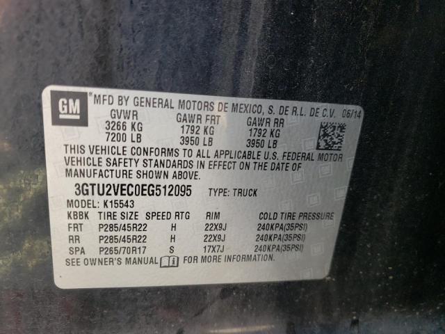 Photo 10 from auction – 2014 GMC SIERRA K15 with VIN 3GTU2VEC0EG512095