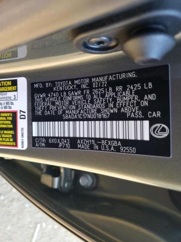 Photo 10 from auction – 2022 LEXUS ES 300H BA with VIN 58ADA1C17NU018167