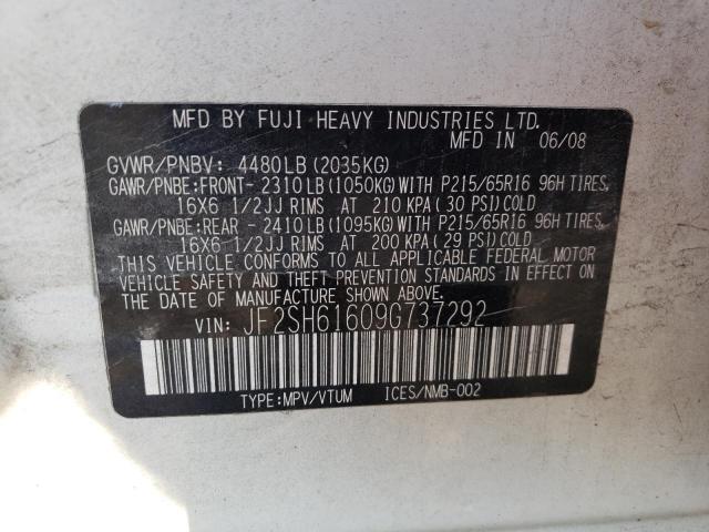 Photo 10 from auction – 2009 SUBARU FORESTER 2 with VIN JF2SH61609G737292