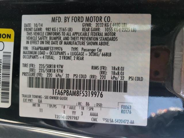 Photo 10 from auction – 2015 FORD MUSTANG with VIN 1FA6P8AM8F5319976