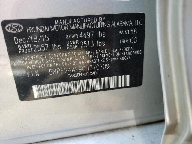 Photo 10 from auction – 2016 HYUNDAI SONATA SE with VIN 5NPE24AF9GH370709