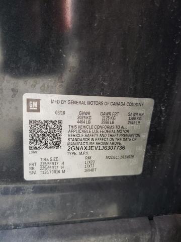 Photo 10 from auction – 2018 CHEVROLET EQUINOX LT with VIN 2GNAXJEV1J6307736