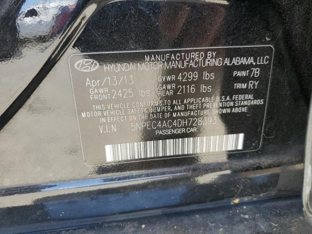 Photo 10 from auction – 2013 HYUNDAI SONATA SE with VIN 5NPEC4AC4DH728393