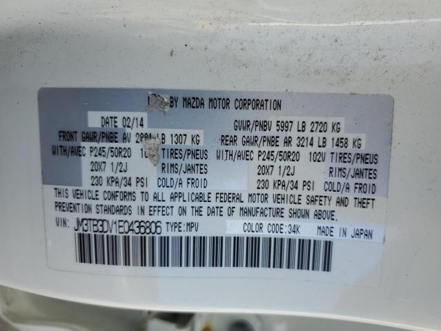 Photo 10 from auction – 2014 MAZDA CX-9 GRAND with VIN JM3TB3DV1E0436806