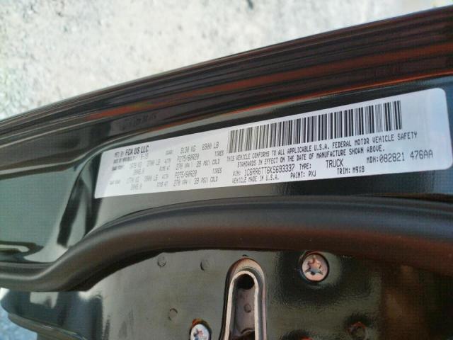 Photo 10 from auction – 2019 RAM 1500 CLASS with VIN 1C6RR6TT6KS693337
