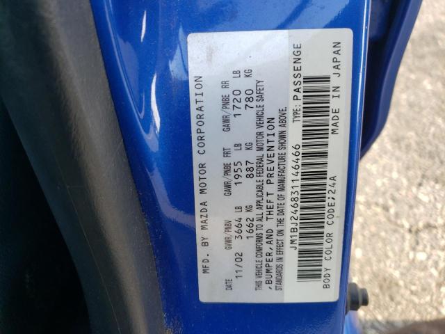 Photo 10 from auction – 2003 MAZDA PROTEGE PR with VIN JM1BJ246831146466