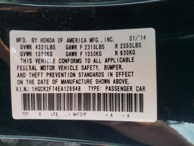 Photo 10 from auction – 2014 HONDA ACCORD EX with VIN 1HGCR2F74EA126948