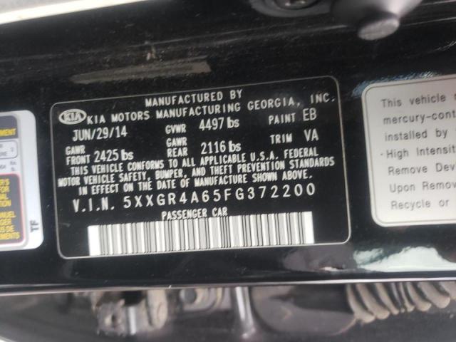 Photo 10 from auction – 2015 KIA OPTIMA SX with VIN 5XXGR4A65FG372200
