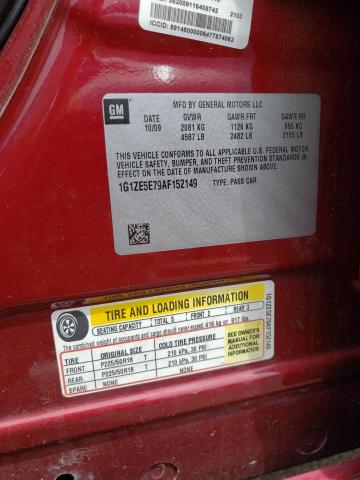 Photo 10 from auction – 2010 CHEVROLET MALIBU LTZ with VIN 1G1ZE5E79AF152149