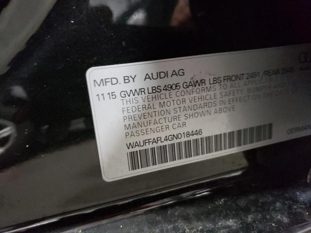 Photo 10 from auction – 2016 AUDI A4 PREMIUM with VIN WAUFFAFL4GN018446