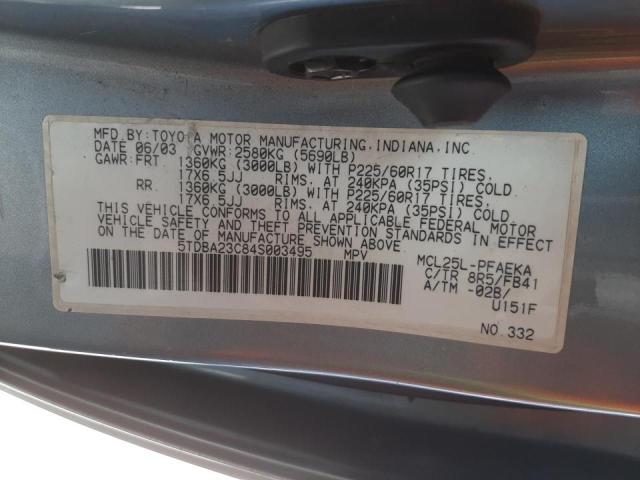 Photo 10 from auction – 2004 TOYOTA SIENNA LE with VIN 5TDBA23C84S003495