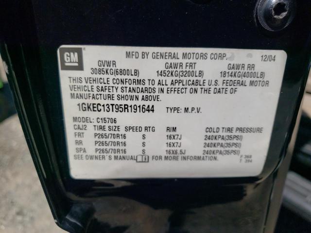 Photo 10 from auction – 2005 GMC YUKON with VIN 1GKEC13T95R191644