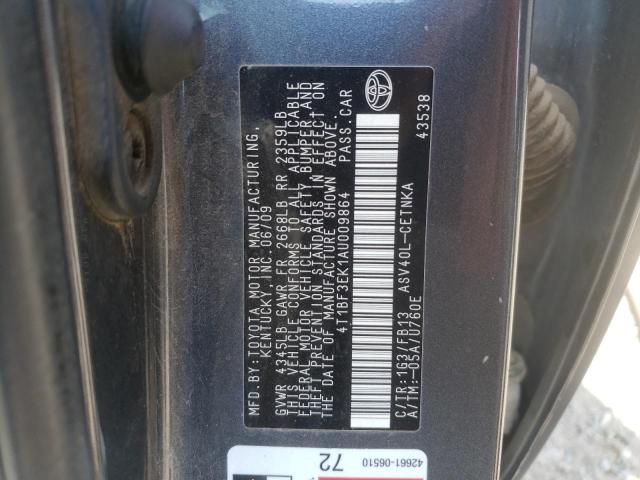 Photo 10 from auction – 2010 TOYOTA CAMRY BASE with VIN 4T1BF3EK1AU009864