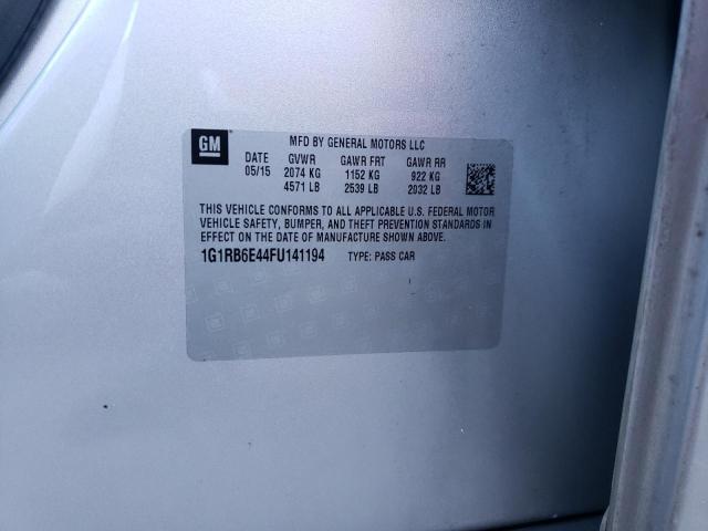 Photo 10 from auction – 2015 CHEVROLET VOLT with VIN 1G1RB6E44FU141194