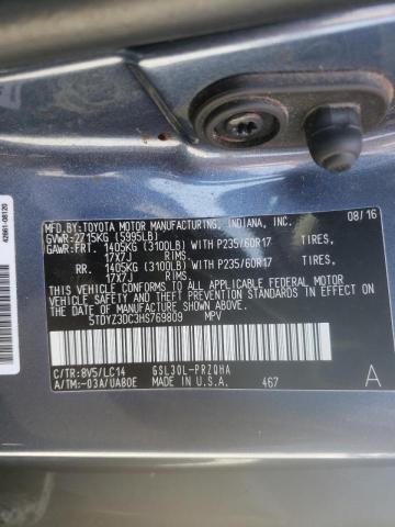 Photo 10 from auction – 2017 TOYOTA SIENNA XLE with VIN 5TDYZ3DC3HS769809