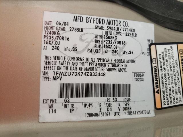 Photo 10 from auction – 2004 FORD EXPLORER X with VIN 1FMZU73K74ZB33448
