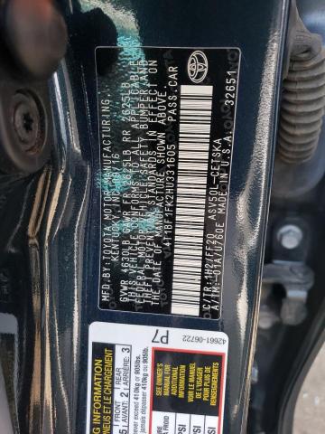 Photo 10 from auction – 2017 TOYOTA CAMRY LE with VIN 4T1BF1FK2HU331605