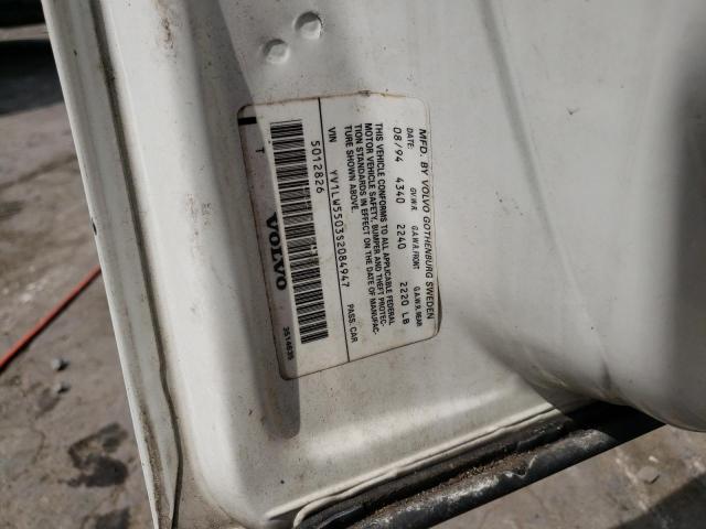 Photo 10 from auction – 1995 VOLVO 850 BASE with VIN YV1LW5503S2084947