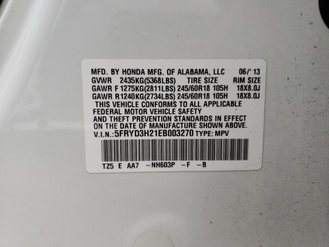 Photo 10 from auction – 2014 ACURA MDX with VIN 5FRYD3H21EB003270