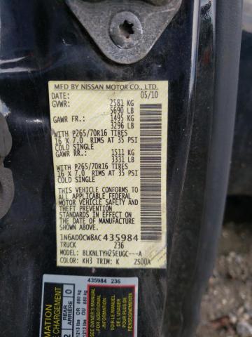 Photo 10 from auction – 2010 NISSAN FRONTIER S with VIN 1N6AD0CW8AC435984
