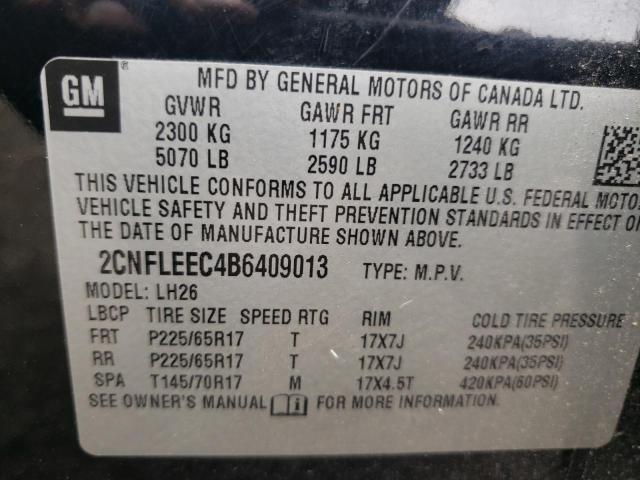 Photo 10 from auction – 2011 CHEVROLET EQUINOX LT with VIN 2CNFLEEC4B6409013