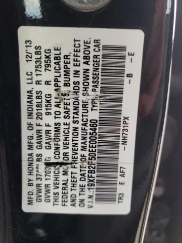 Photo 10 from auction – 2014 HONDA CIVIC LX with VIN 19XFB2F50EE005460