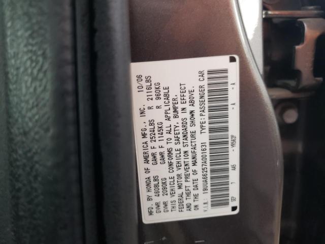 Photo 10 from auction – 2007 ACURA TL with VIN 19UUA66257A001631