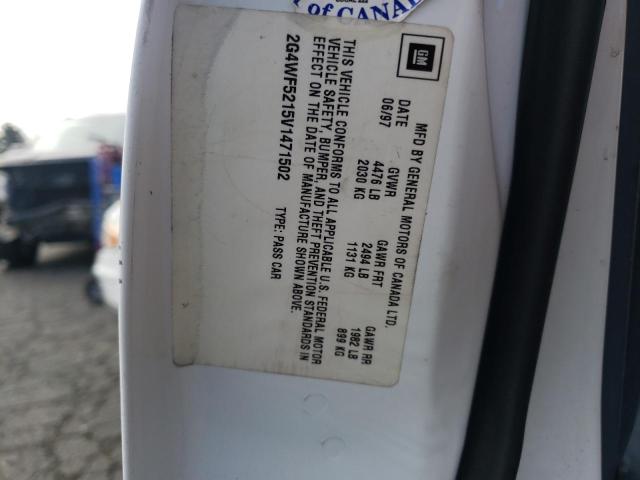 Photo 10 from auction – 1997 BUICK REGAL GS with VIN 2G4WF5215V1471502