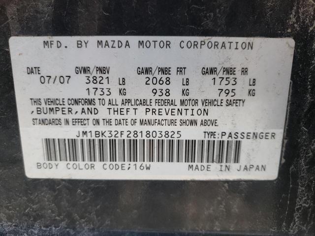 Photo 10 from auction – 2008 MAZDA 3 I with VIN JM1BK32F281803825