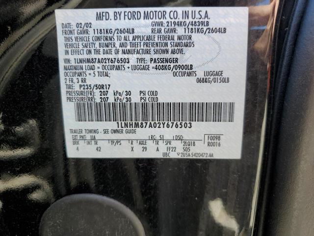Photo 10 from auction – 2002 LINCOLN LS with VIN 1LNHM87A02Y676503