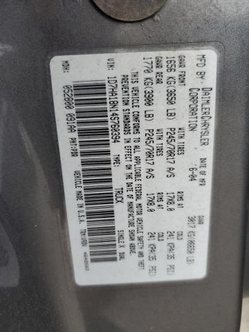 Photo 10 from auction – 2004 DODGE RAM 1500 S with VIN 1D7HA18N14S760394