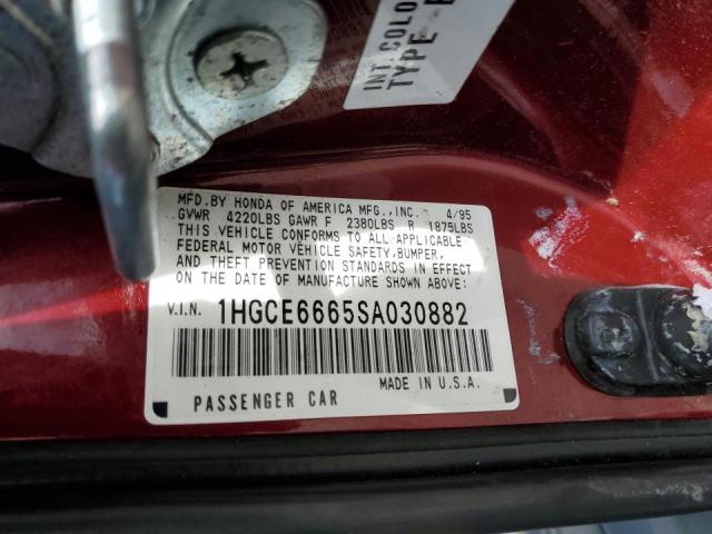 Photo 10 from auction – 1995 HONDA ACCORD EX with VIN 1HGCE6665SA030882
