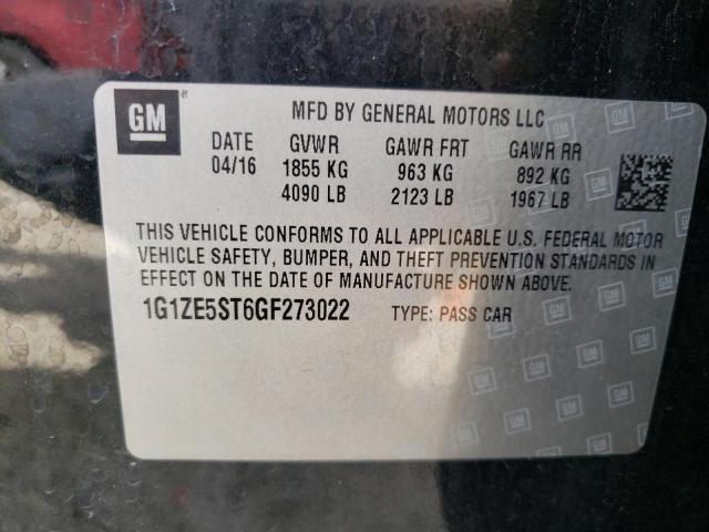 Photo 10 from auction – 2016 CHEVROLET MALIBU LT with VIN 1G1ZE5ST6GF273022