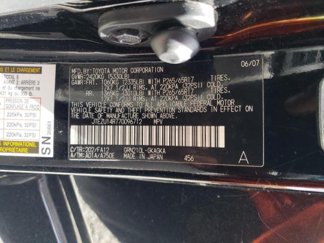 Photo 10 from auction – 2007 TOYOTA 4RUNNER SR with VIN JTEZU14R770096712