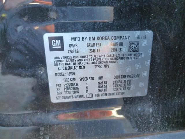 Photo 10 from auction – 2020 CHEVROLET TRAX 1LT with VIN KL7CJLSB4LB011809