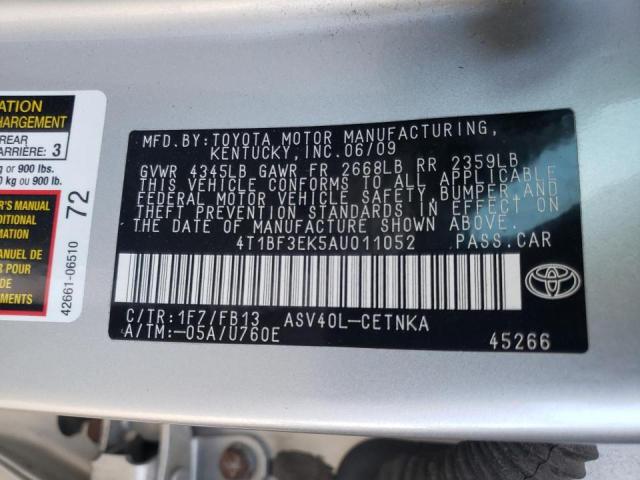 Photo 10 from auction – 2010 TOYOTA CAMRY BASE with VIN 4T1BF3EK5AU011052