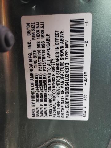 Photo 10 from auction – 2004 HONDA ELEMENT EX with VIN 5J6YH28564L024373