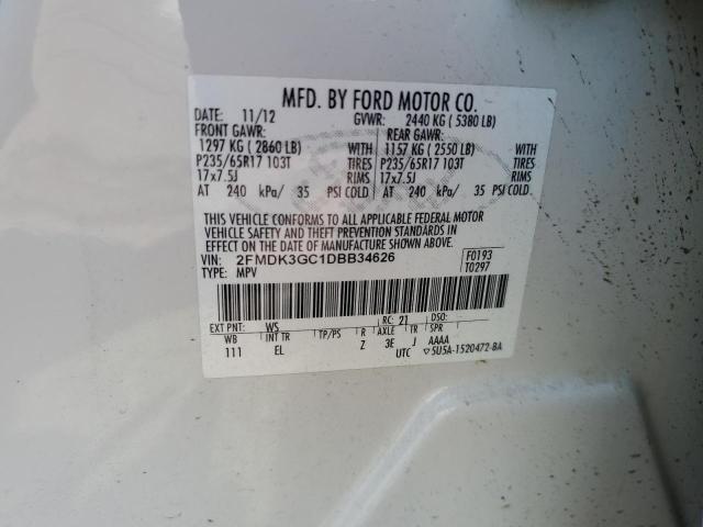 Photo 10 from auction – 2013 FORD EDGE SE with VIN 2FMDK3GC1DBB34626