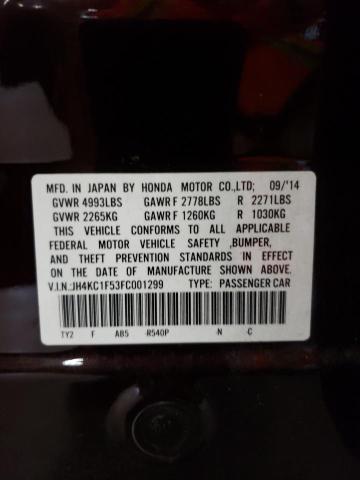 Photo 10 from auction – 2015 ACURA RLX TECH with VIN JH4KC1F53FC001299