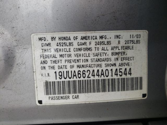 Photo 10 from auction – 2004 ACURA TL with VIN 19UUA66244A014544
