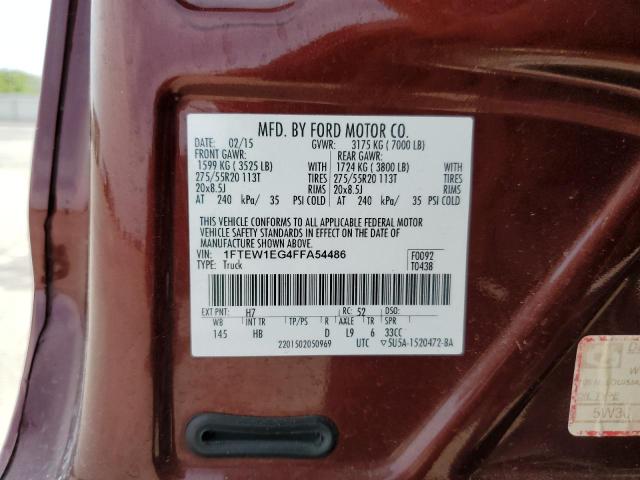 Photo 10 from auction – 2015 FORD F150 SUPER with VIN 1FTEW1EG4FFA54486
