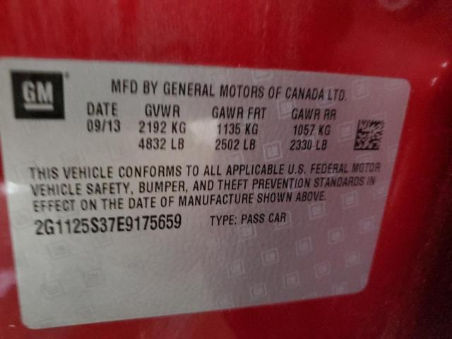 Photo 10 from auction – 2014 CHEVROLET IMPALA LT with VIN 2G1125S37E9175659