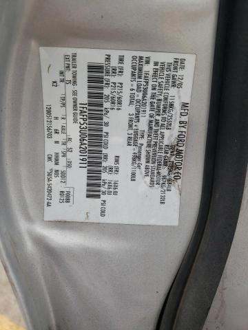 Photo 10 from auction – 2006 FORD TAURUS SE with VIN 1FAFP53U06A201911