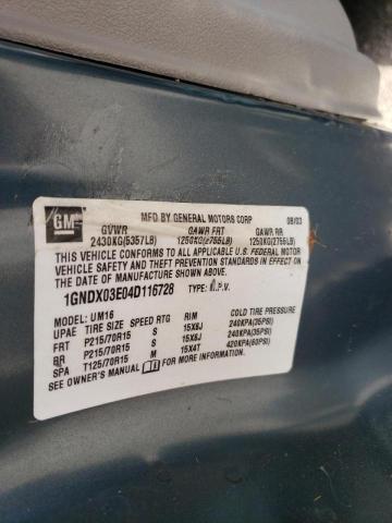 Photo 10 from auction – 2004 CHEVROLET VENTURE with VIN 1GNDX03E04D116728