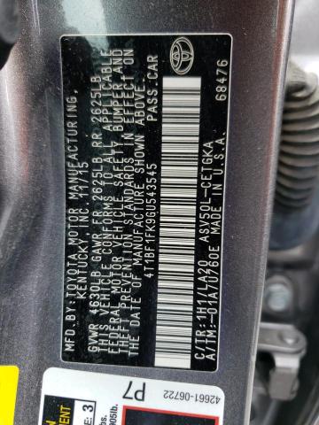 Photo 10 from auction – 2016 TOYOTA CAMRY LE with VIN 4T1BF1FK9GU543545
