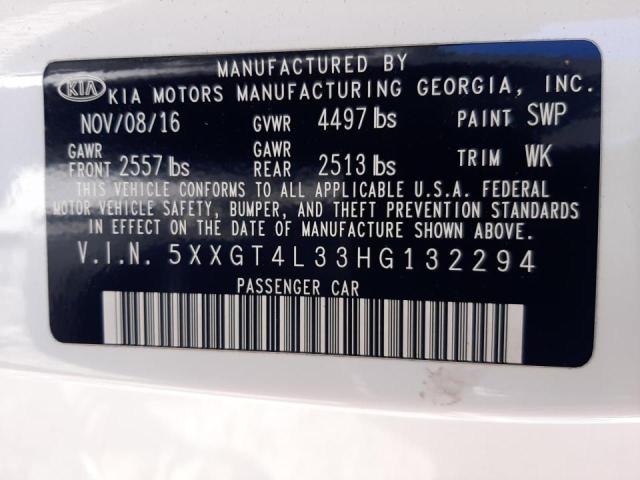 Photo 10 from auction – 2017 KIA OPTIMA LX with VIN 5XXGT4L33HG132294