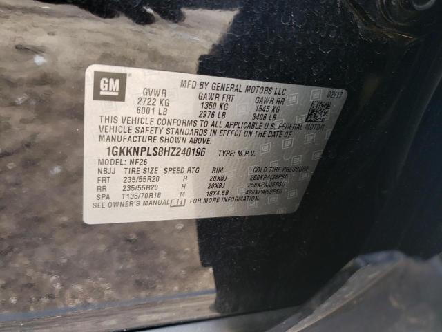 Photo 10 from auction – 2017 GMC ACADIA DEN with VIN 1GKKNPLS8HZ240196