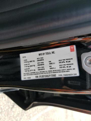 Photo 10 from auction – 2018 TESLA MODEL 3 with VIN 5YJ3E1EAXJF172562