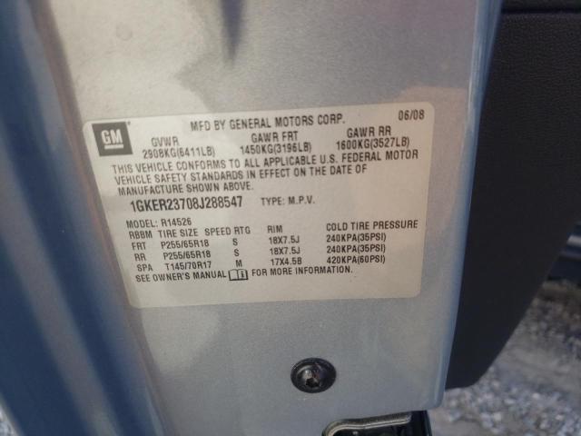 Photo 10 from auction – 2008 GMC ACADIA SLT with VIN 1GKER23708J288547