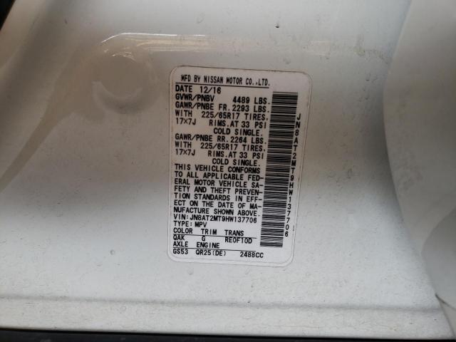 Photo 10 from auction – 2017 NISSAN ROGUE S with VIN JN8AT2MT9HW137706